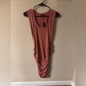 NWT Krisa Sleeveless Ruched Dress